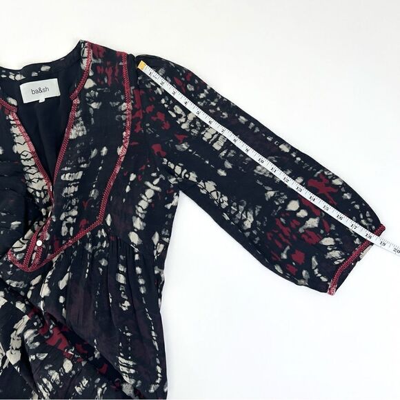 Ba&Sh Isolde Black Tie Dye Maxi Dress Size S - Picture 13 of 14